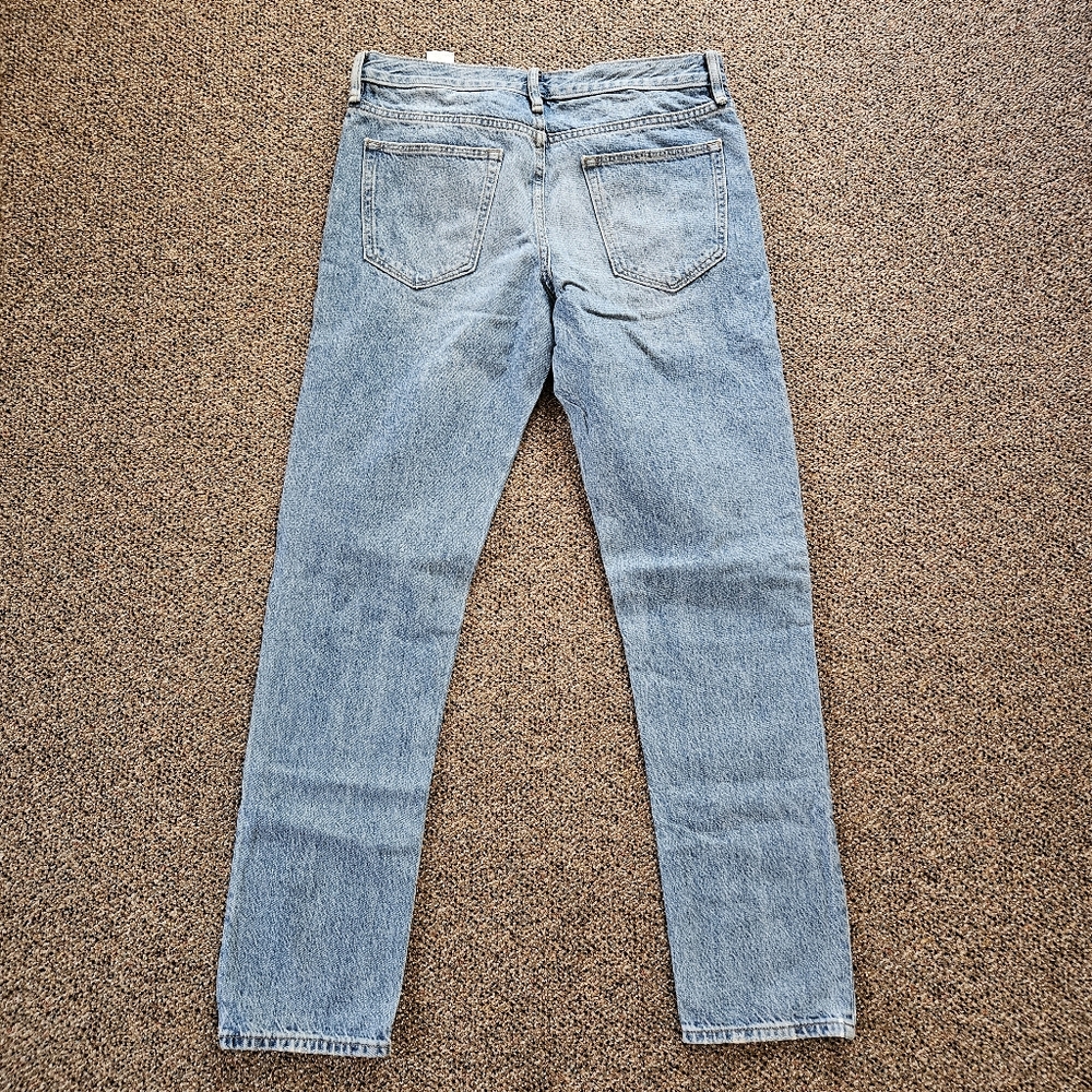 Straight Fit Patchwork Light Wash Denim. - image 5